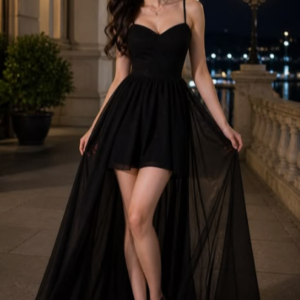 Elegant Black Strappy Maxi Dress