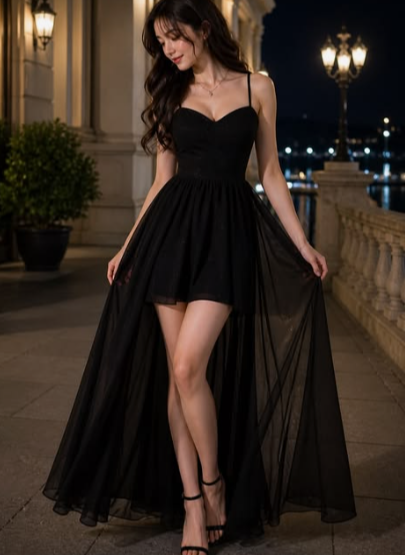 Elegant Black Strappy Maxi Dress