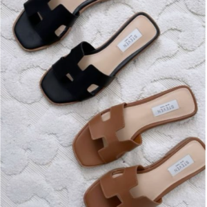 STEVEN New York Modern Cut-Out Flat Slide Sandals
